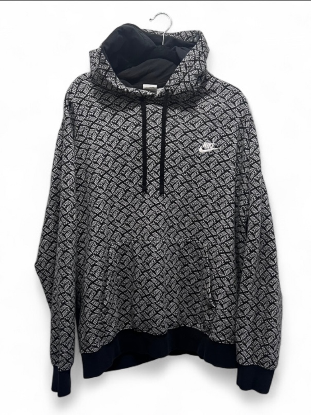 Nike Men’s NSW Sports Essentials AOP Fleece Pullover Hoodie DM6911-010 XL